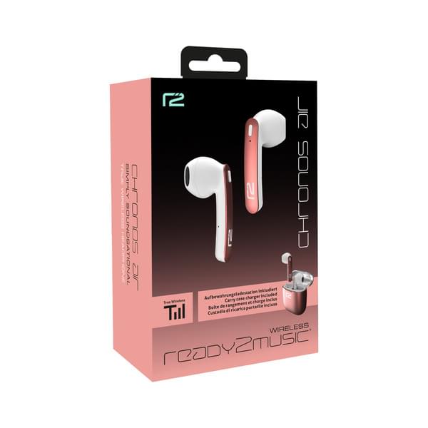 ready2music Chronos Air rose True-Wireless In-Ear Kopfhörer mit Bluetooth und Freisprechfunktion