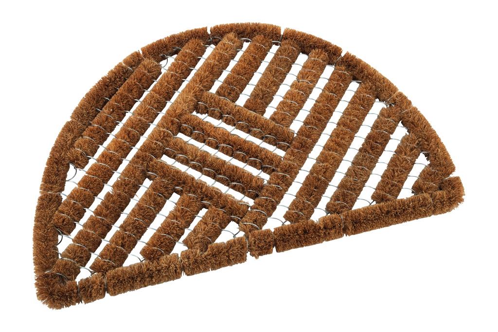 Redecker Kokos-Fußmatte halbrund klein