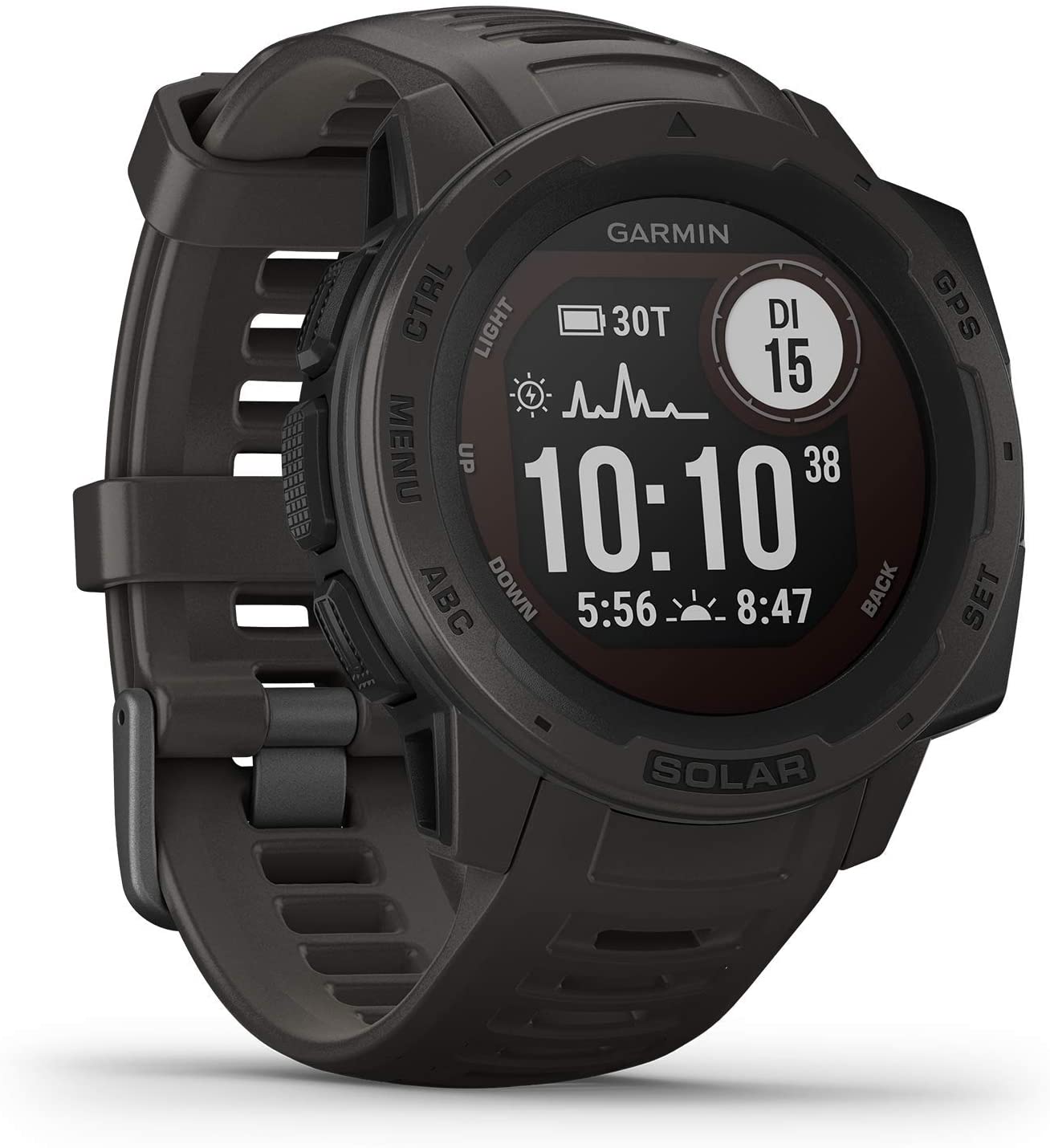Garmin Outdoor Smartwatch mit GPS Instinct Solar Graphite