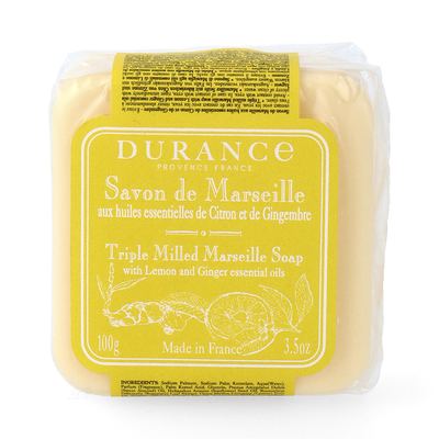 Durance Marseiller Seife mit ätherischen Ölen von Zitrone und Ingwer 100 gr Tradition Marseille