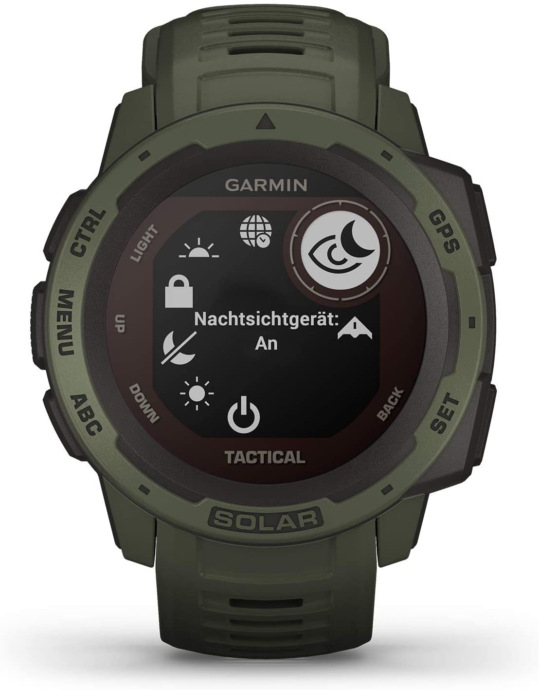 Garmin Gesunheits Smartwatch Instinct Solar Tactical Moss