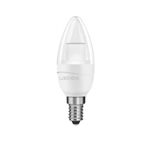 Ledon LED-Kerze 5W E14 klar candlelight 250lm 2000K 230° Abstrahlwinkel Lebensdauer 25 Jahre (bei ca. 2,7h/Tag)
