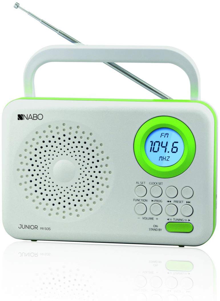 NABO JUNIOR PR 510 weißgrün FM Radio mit Weckfunk